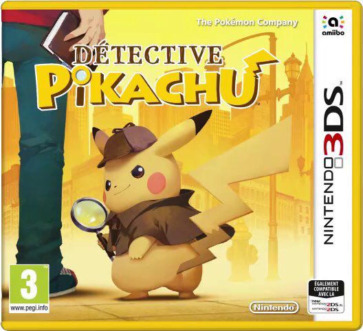 jaquette reduite de Détective Pikachu sur 3DS