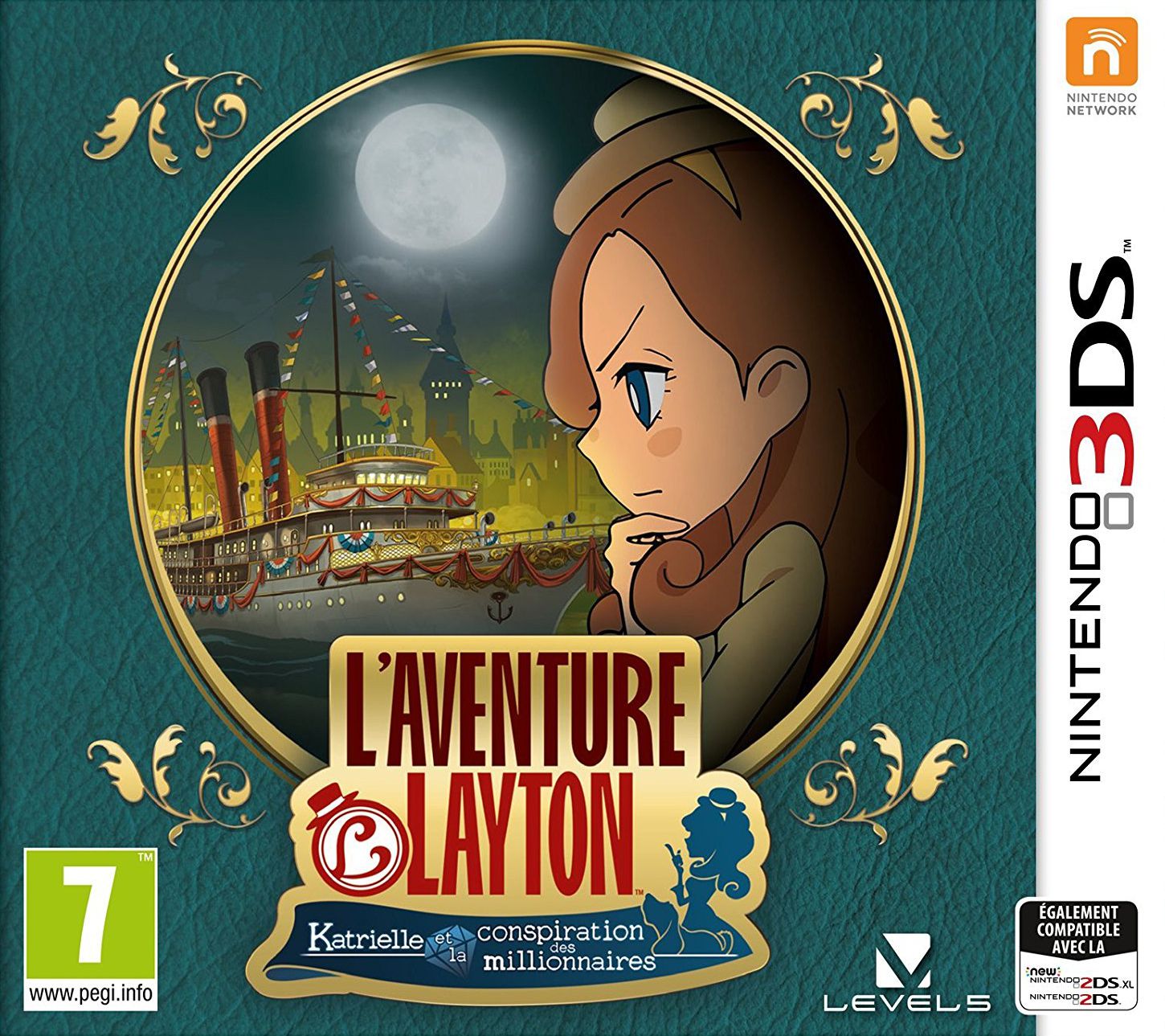 jaquette de L'aventure Layton: Katrielle et la conspiration des millionnaires sur 3DS