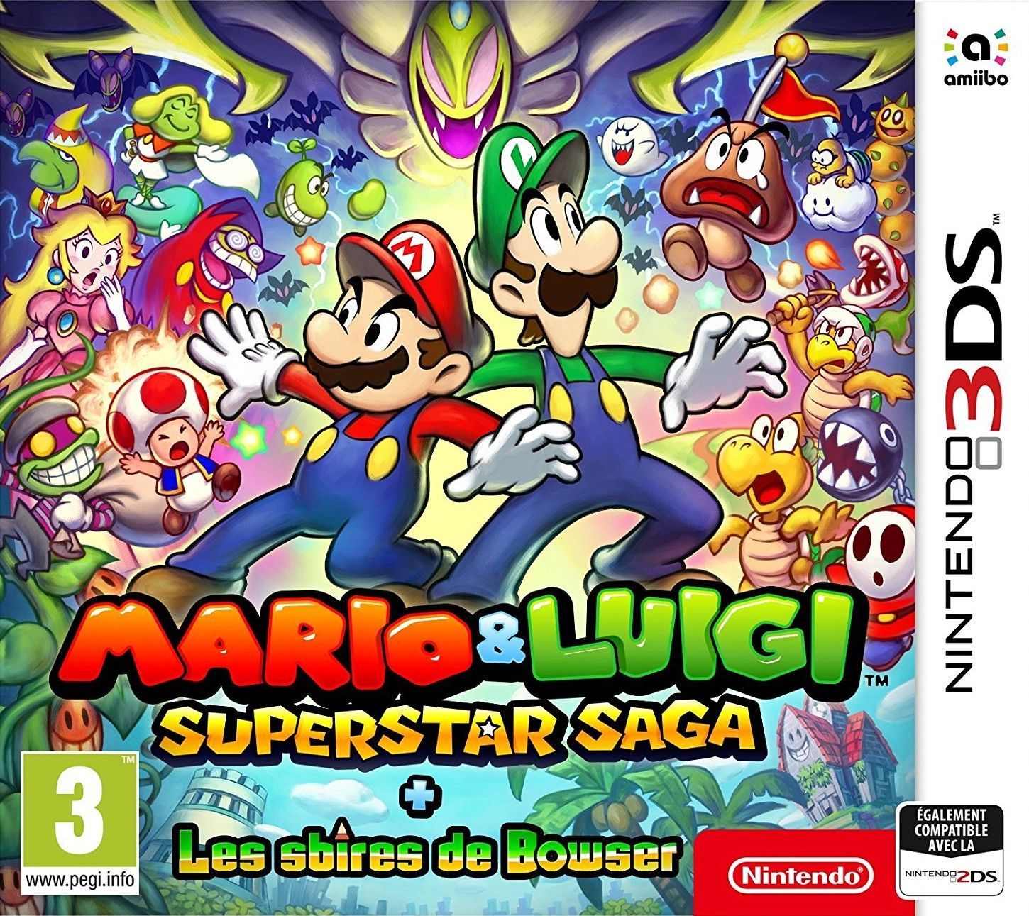 jaquette reduite de Mario & Luigi: Superstar Saga + Les sbires de Bowser sur 3DS