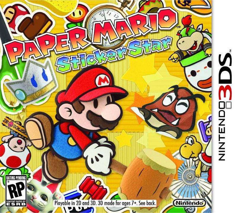 jaquette reduite de Paper Mario: Sticker Star sur 3DS