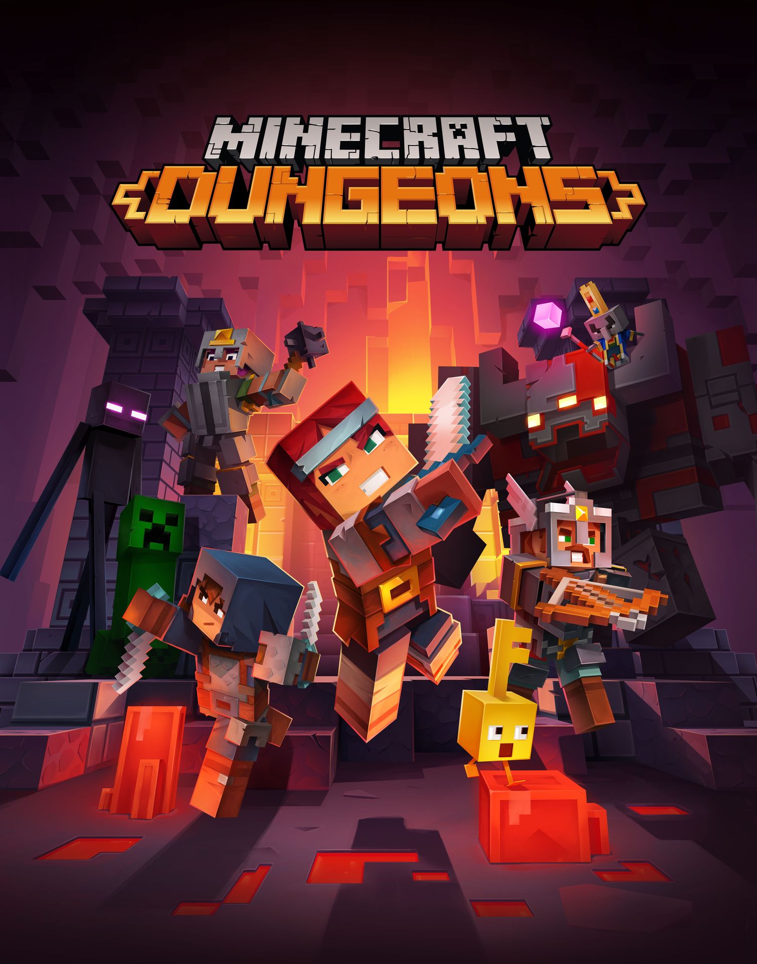 jaquette de Minecraft Dungeons sur PC