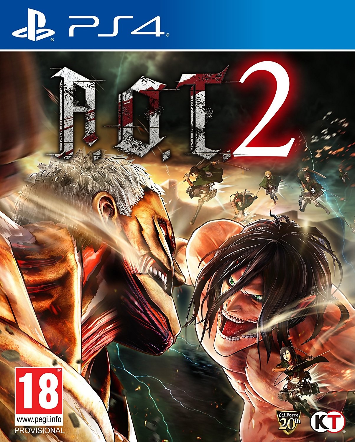 jaquette reduite de Attack on Titan 2 sur Playstation 4