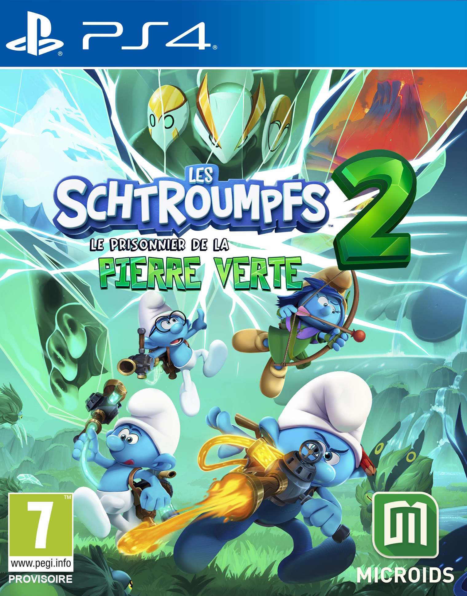 jaquette de Les Schtroumpfs 2 - Le Prisonnier de la Pierre Verte sur Playstation 4