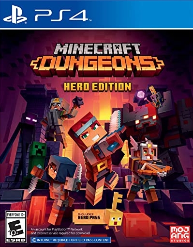 jaquette reduite de Minecraft Dungeons sur Playstation 4