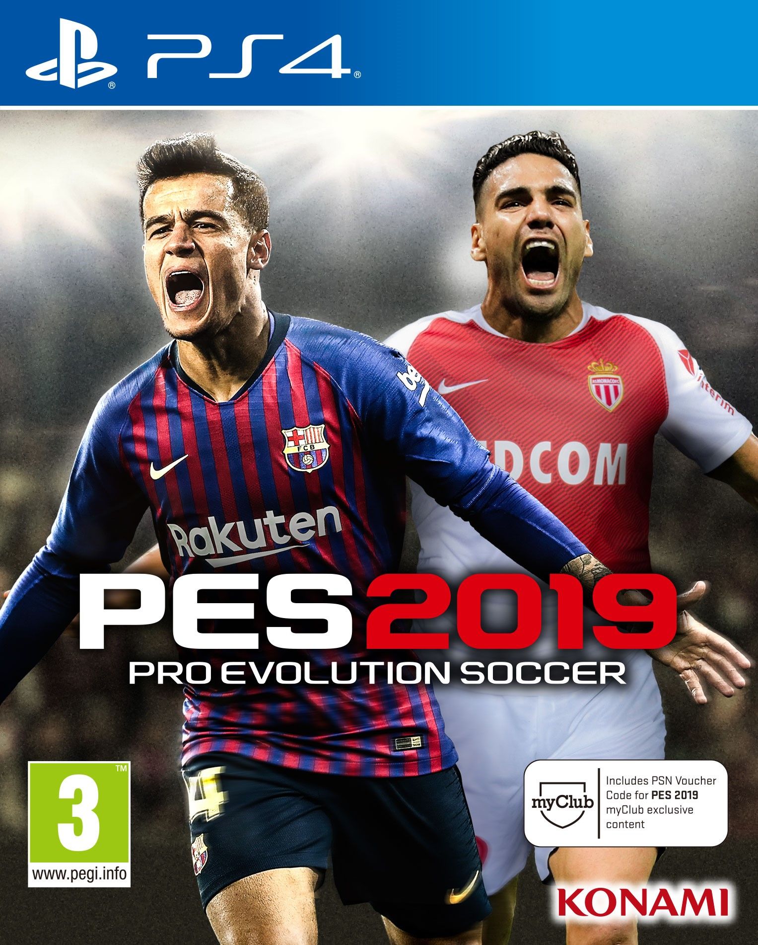 jaquette reduite de Pro Evolution Soccer 2019 sur Playstation 4