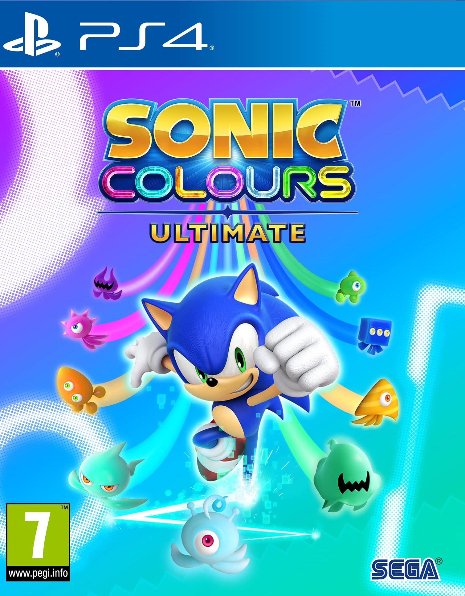 jaquette reduite de Sonic Colors Ultimate sur Playstation 4