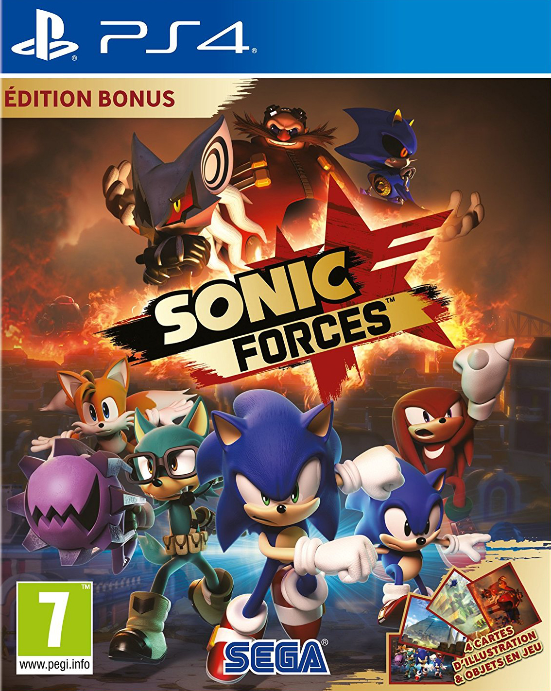 jaquette reduite de Sonic Forces sur Playstation 4