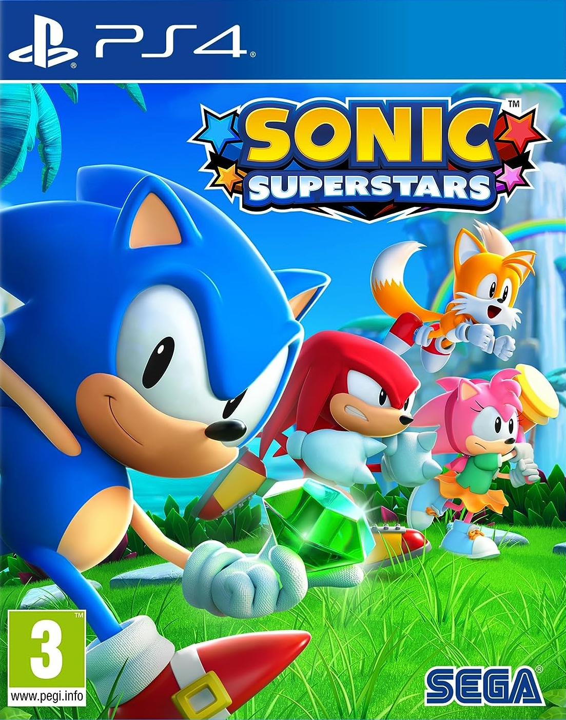 jaquette reduite de Sonic Superstars sur Playstation 4