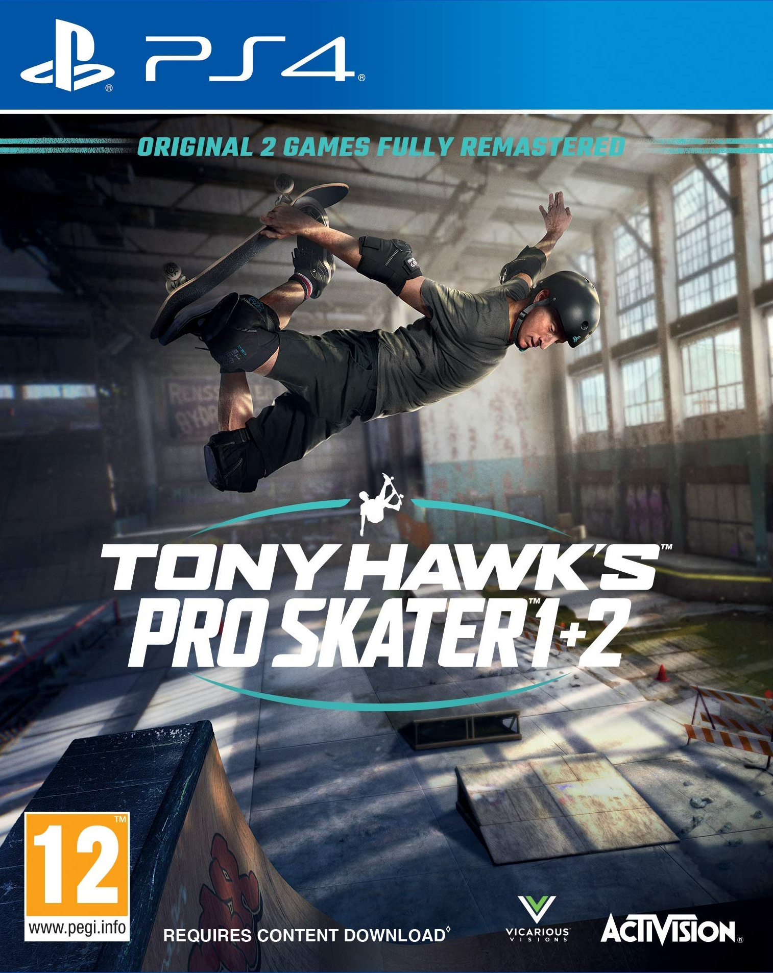 jaquette reduite de Tony Hawk's Pro Skater 1 + 2 sur Playstation 4