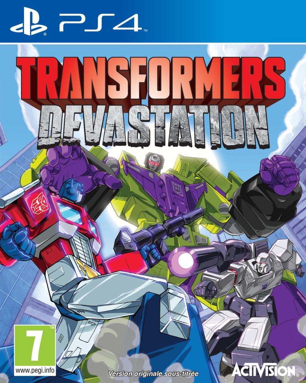 jaquette reduite de Transformers: Devastation sur Playstation 4