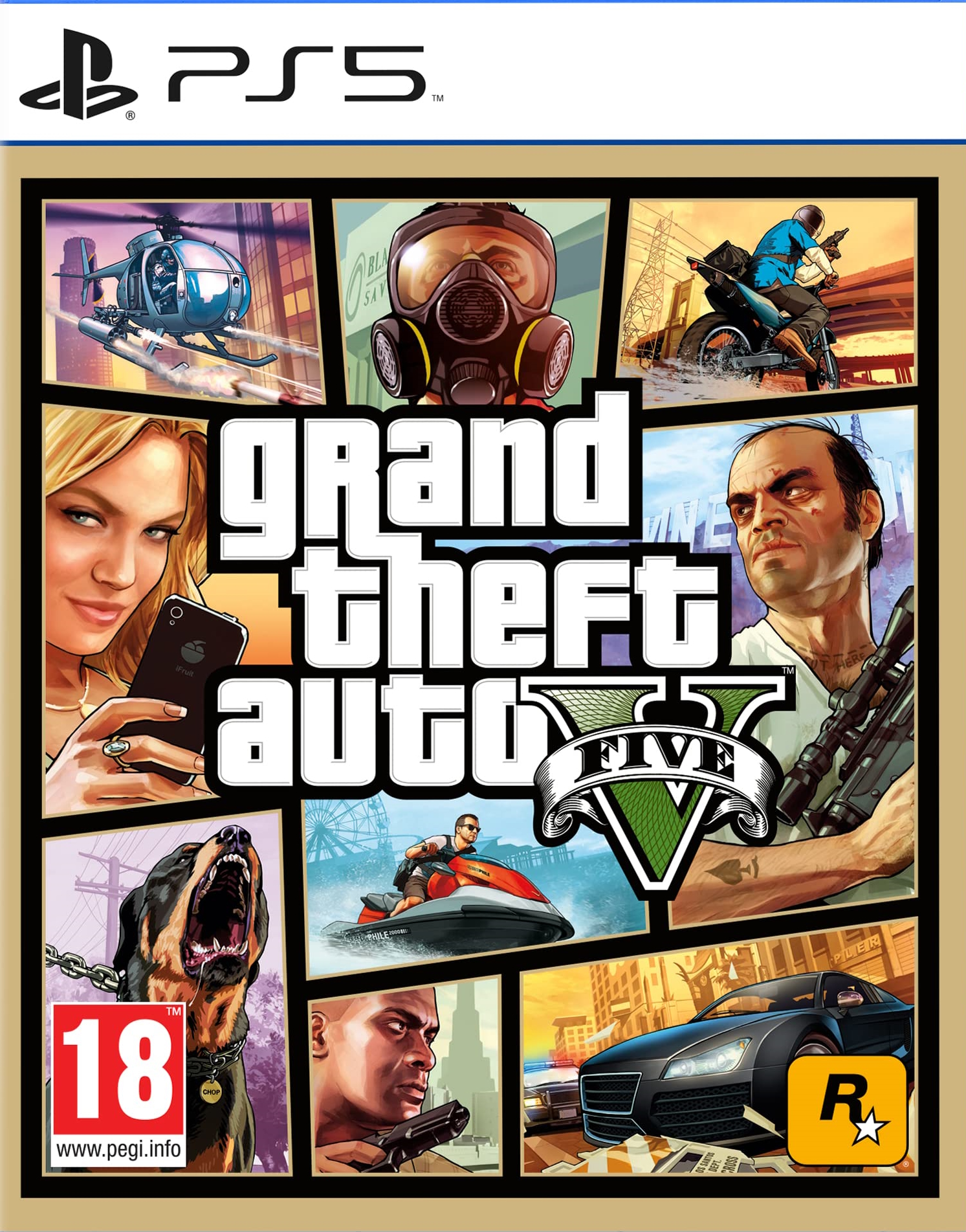jaquette reduite de Grand Theft Auto V sur Playstation 5