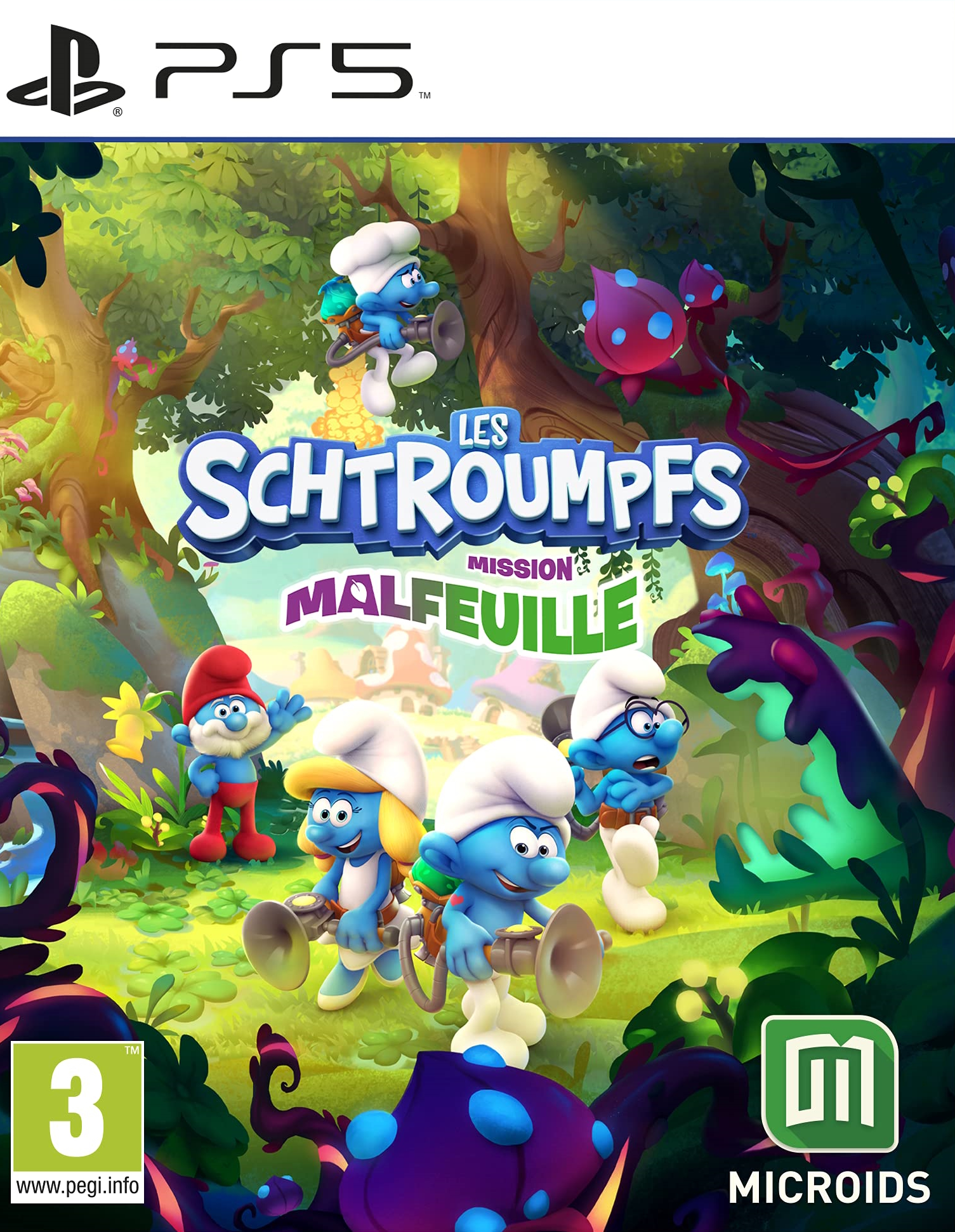 jaquette de Les Schtroumpfs: Mission Malfeuille sur Playstation 5
