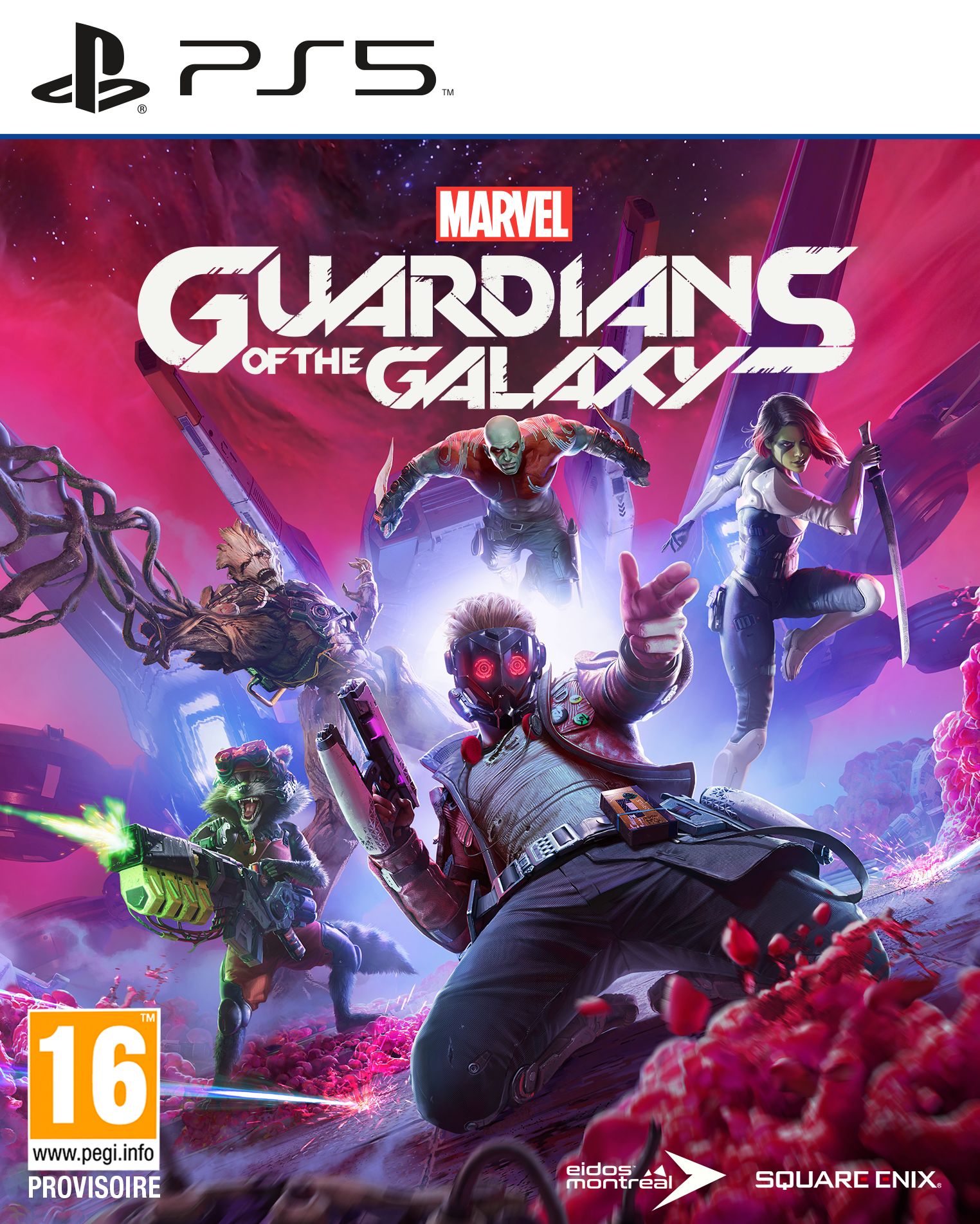 jaquette reduite de Marvel's Guardians of the Galaxy sur Playstation 5