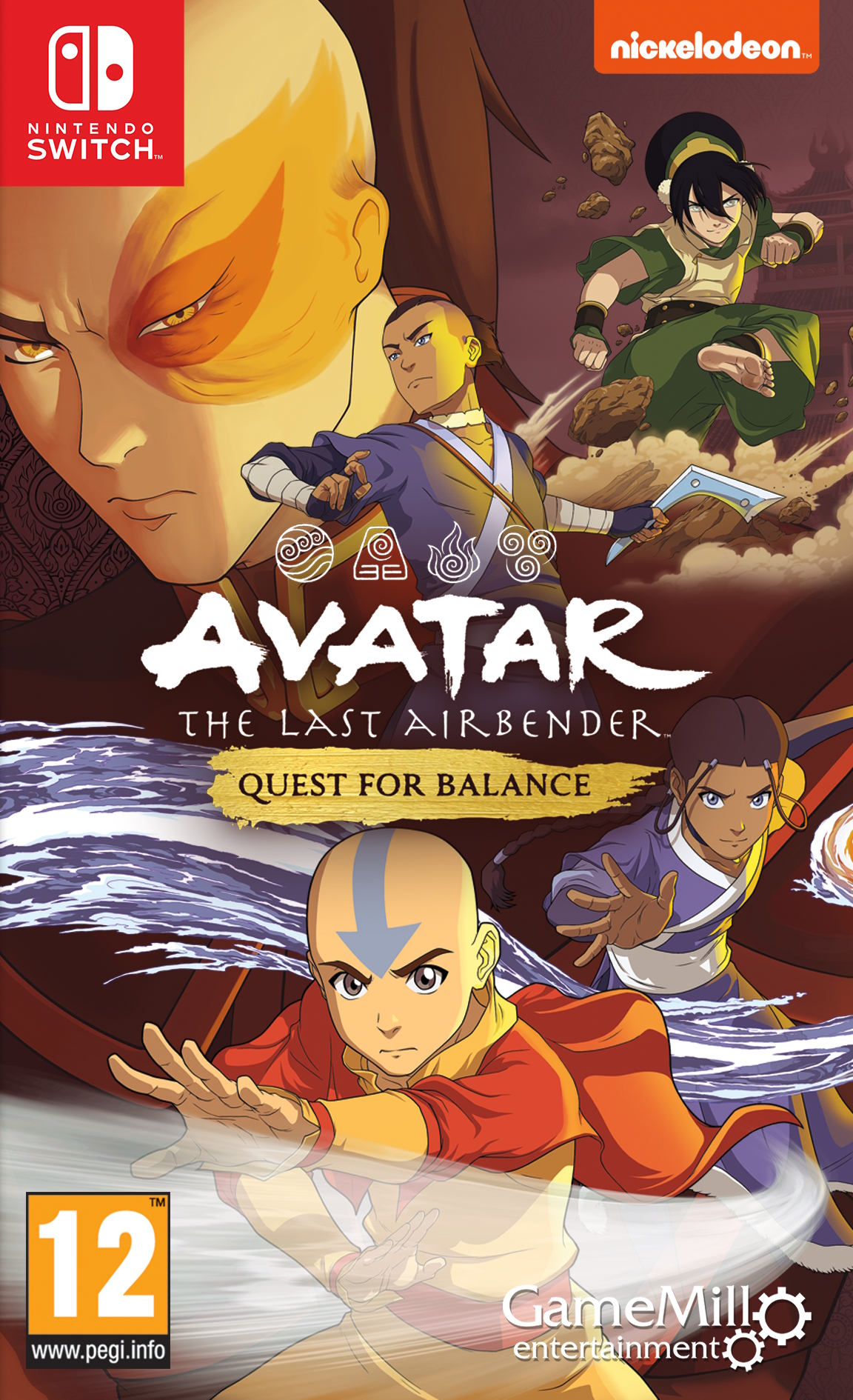 jaquette reduite de Avatar The Last Airbender: Quest for Balance sur Switch