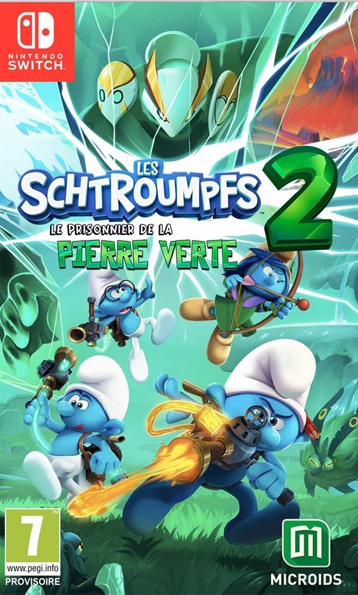 jaquette reduite de Les Schtroumpfs 2 - Le Prisonnier de la Pierre Verte sur Switch