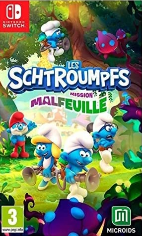 jaquette reduite de Les Schtroumpfs: Mission Malfeuille sur Switch