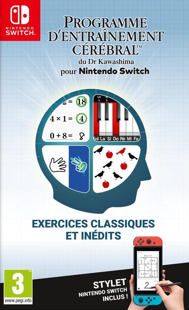 jaquette de Programme d'entraînement cérébral du Dr Kawashima pour Nintendo Switch sur Switch