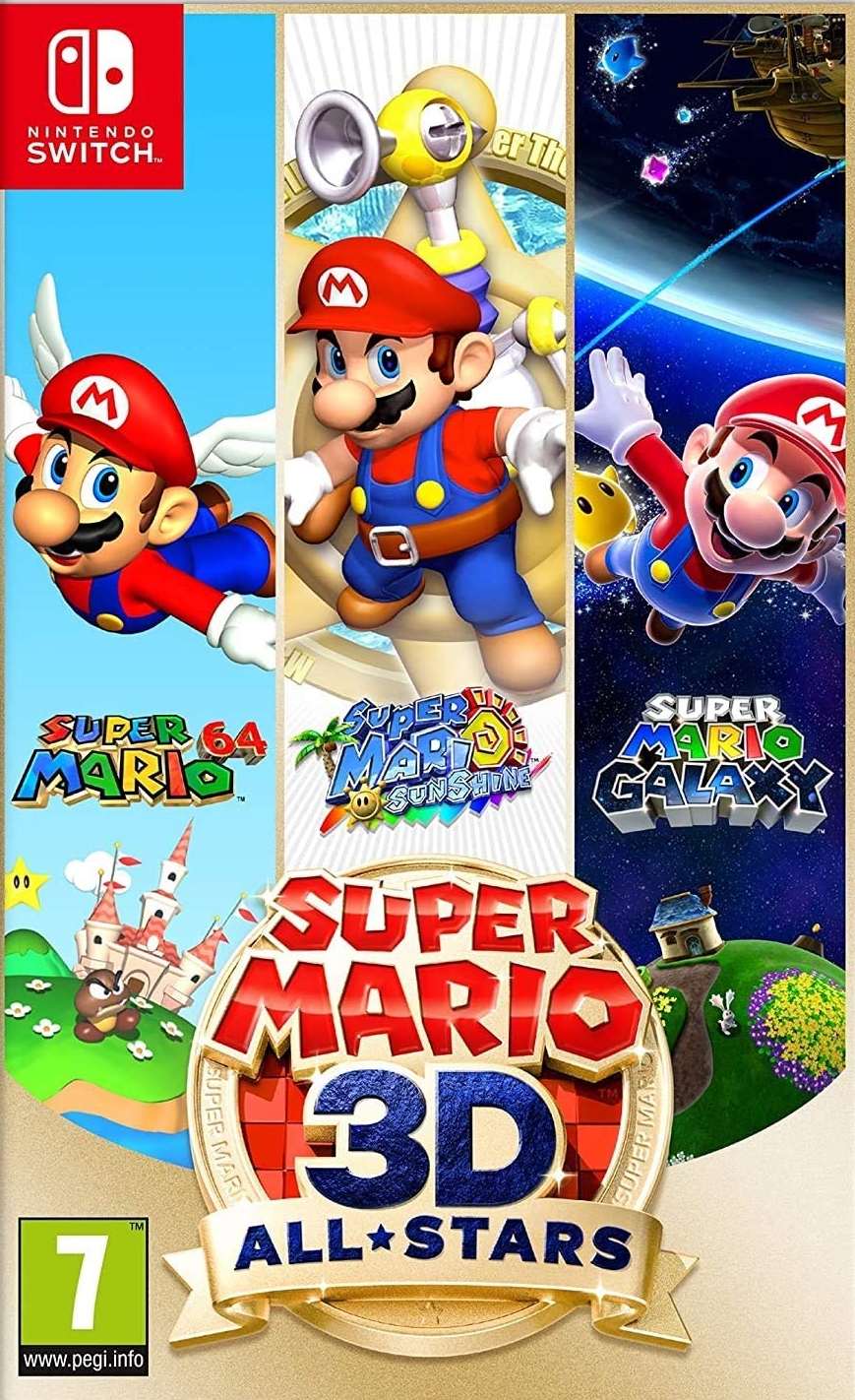jaquette reduite de Super Mario 3D All-Stars sur Switch