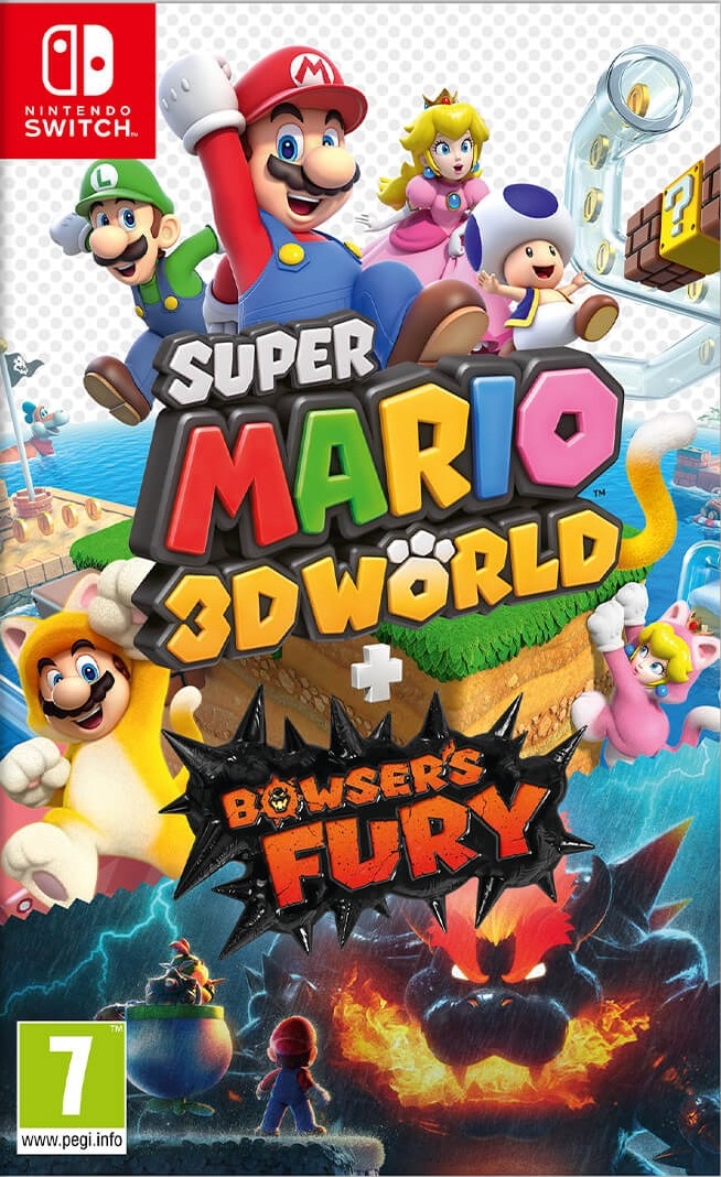 jaquette reduite de Super Mario 3D World + Bowser's Fury sur Switch