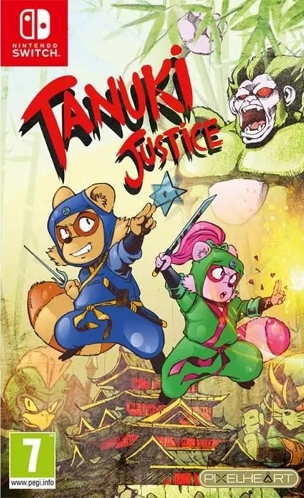 jaquette reduite de Tanuki Justice sur Switch