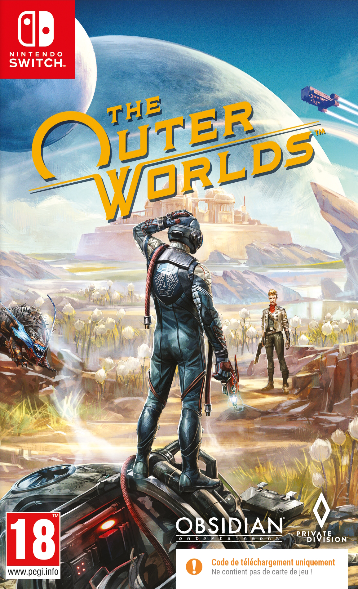 jaquette reduite de The Outer Worlds sur Switch