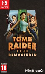 jaquette de Tomb Raider I-III Remastered sur Switch