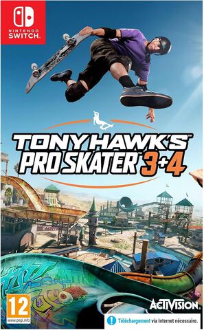 jaquette reduite de Tony Hawk's Pro Skater 3 + 4 sur Switch