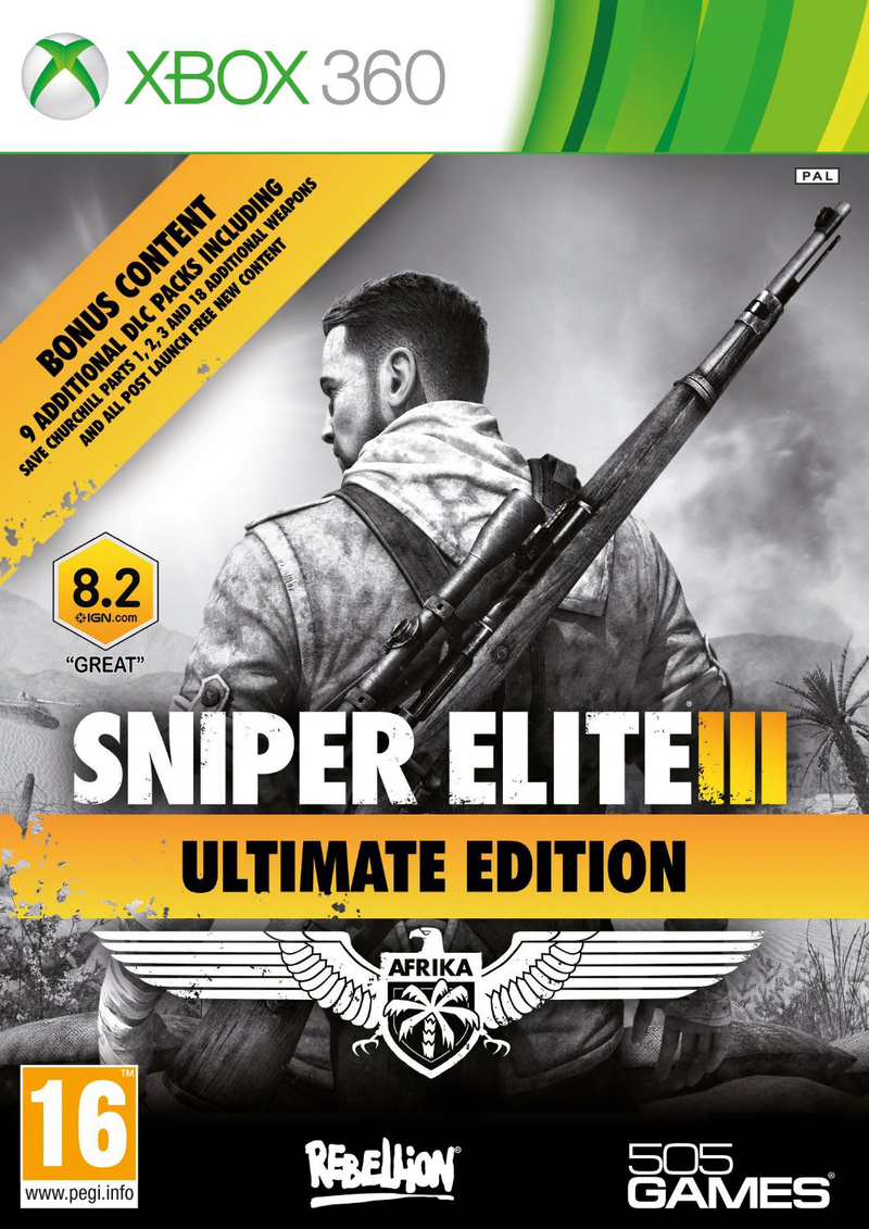 jaquette reduite de Sniper Elite 3: Ultimate Edition sur Xbox 360