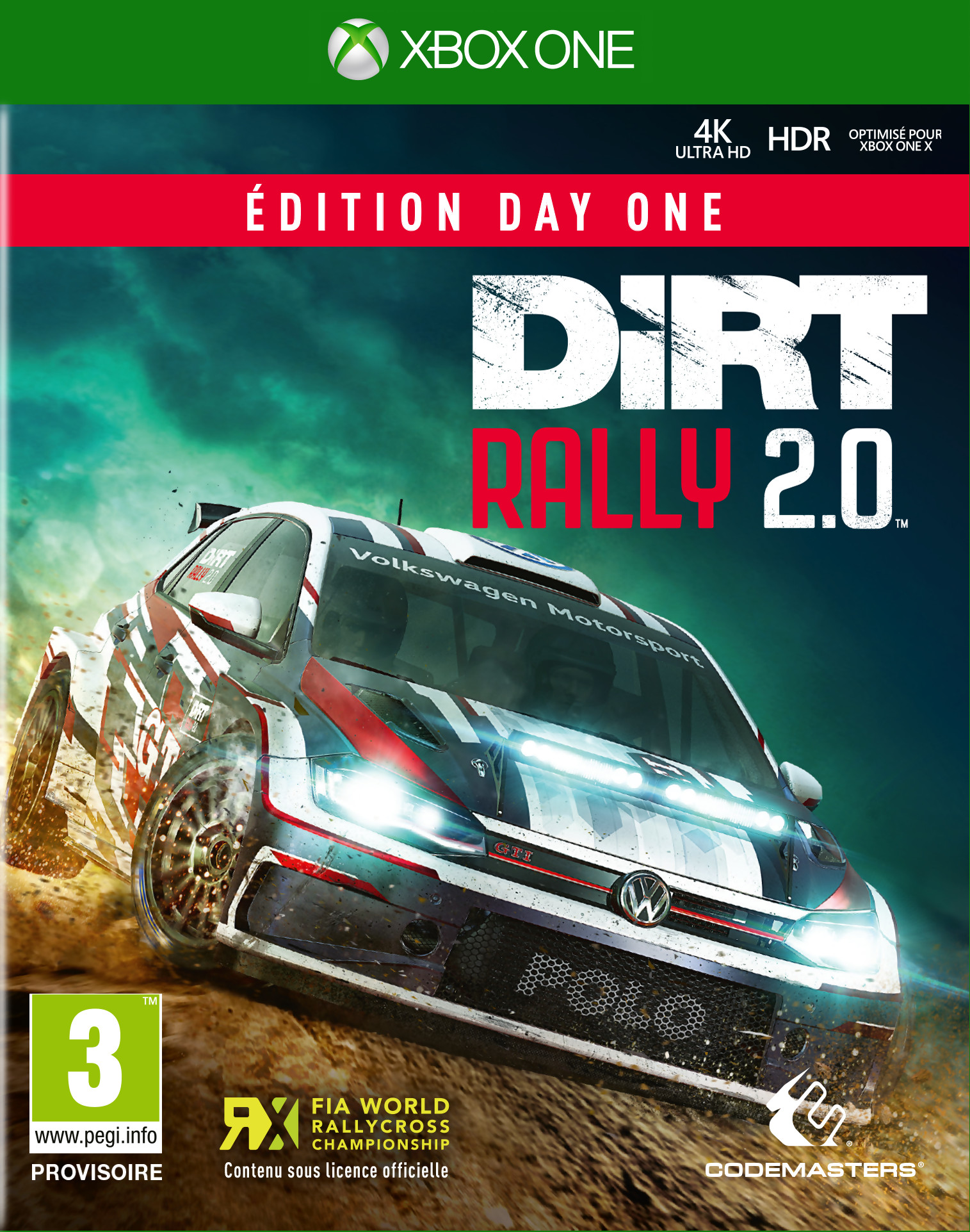 jaquette de Dirt Rally 2.0 sur Xbox One