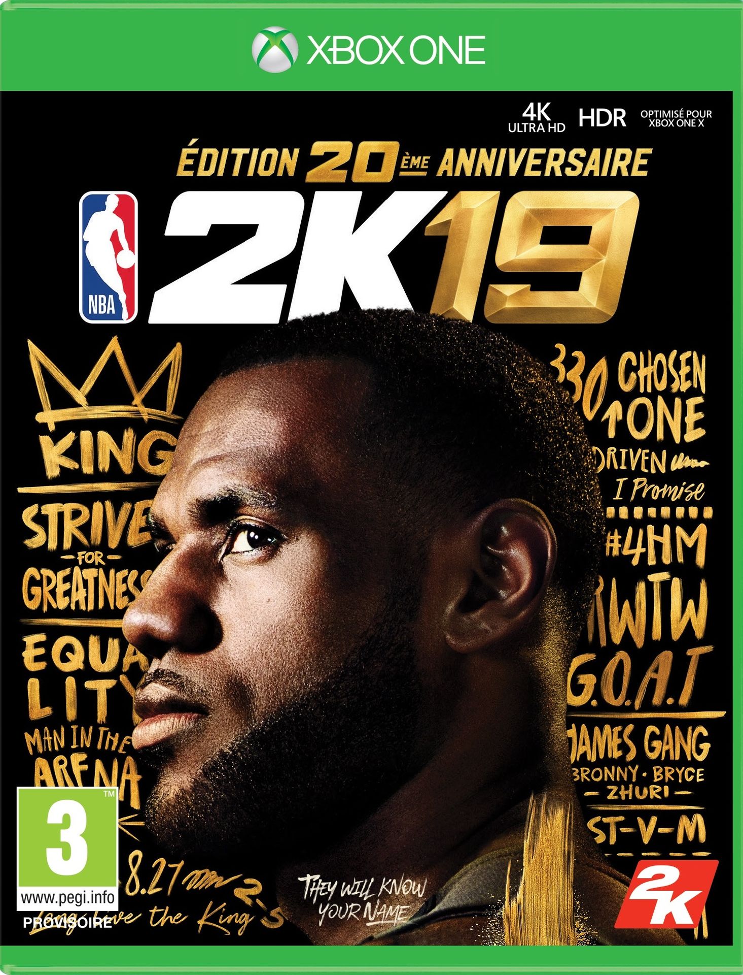 jaquette reduite de NBA 2K19 sur Xbox One