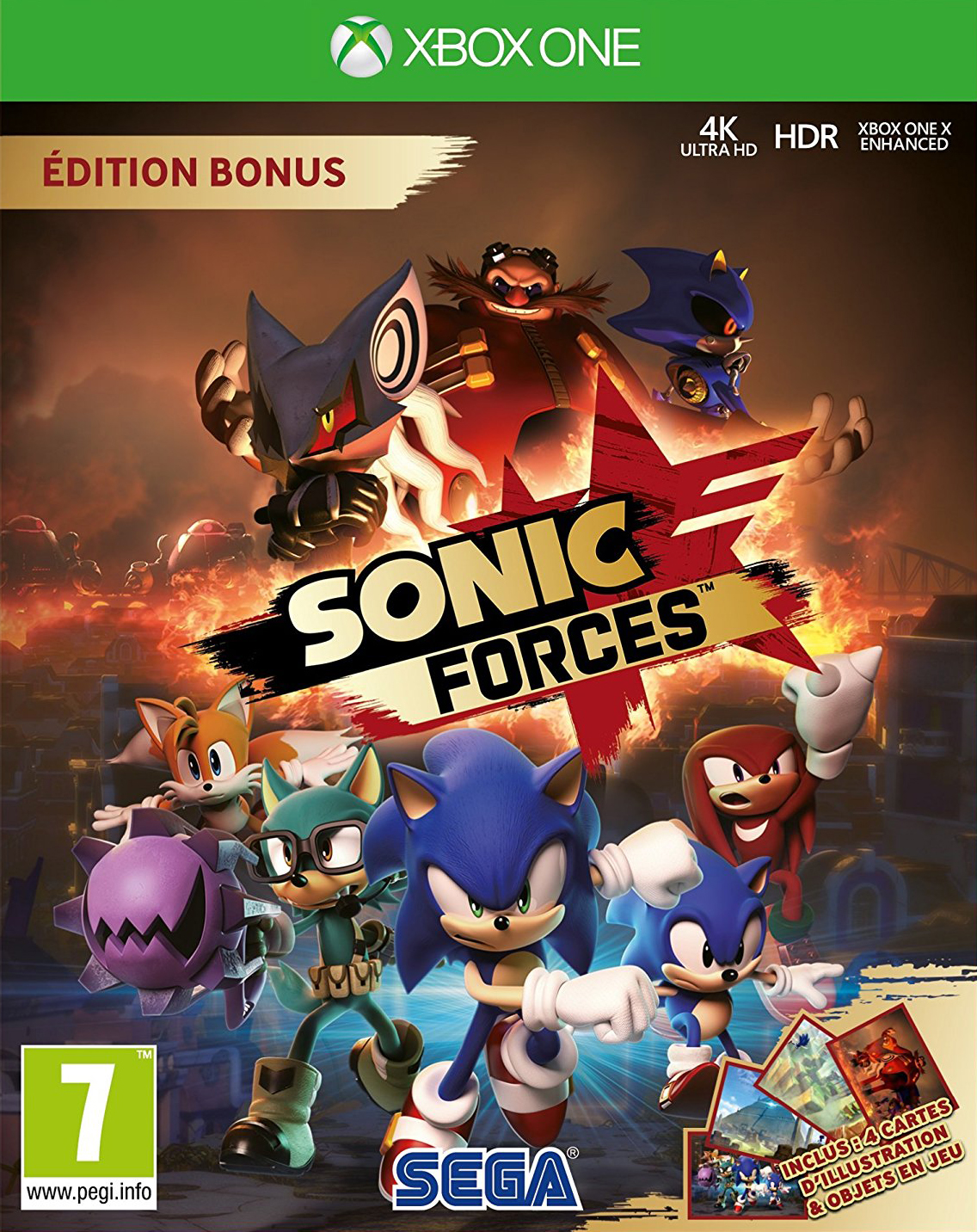 jaquette reduite de Sonic Forces sur Xbox One